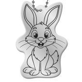 Reklamowy brelok odblaskowy - zając królik z logo