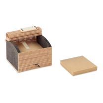 Bambusowy pojemnik na karteczki CORTINA BLOCK z nadrukiem logo - MO9571-40 - Agencja Point