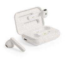 Bezprzewodowe słuchawki douszne ze słomy pszenicznej z nadrukiem - V0380-00 - Agencja Point