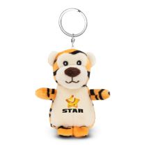 Brelok reklamowy - pluszowy tygrys z logo - Agencja Point - HE837-07