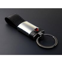 Brelok skórzany z Bursztynem, z nadrukiem logo - 1291095 - Agencja Point