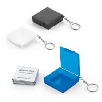 Chusteczki do dezynfekcji w reklamowym pudełku z brelokiem, z logo - 94927 - Agencja Point