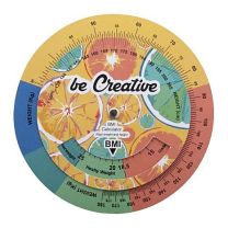 CreaFit - dysk ze skalą BMI z nadrukiem logo - AP718649 - Agencja Point