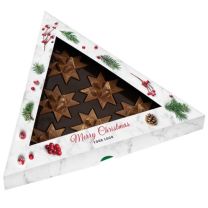 Czekoladowe pozłacane gwiazdki z nadrukiem logo - CZEK-0097-1 - Agencja Point