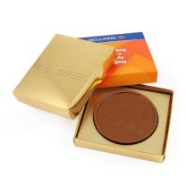 Czekoladowy medal reklamowy 66-120 mm w pudełeczku z logo - CZEK21 - Agencja Point