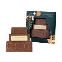 Czekoladowy tort 65 g z logo firmy - Agencja Point - CZEK-0314TORT