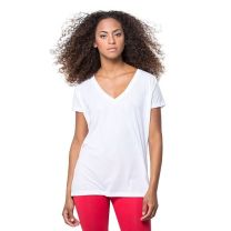 Damski T-shirt, dekolt "V" 145 g z nadrukiem reklamowym - KOSZ-J22-11 - Agencja Point