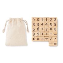 Drewniane klocki do liczenia w woreczku z logo firmy - MO6398-13 - Agencja Point