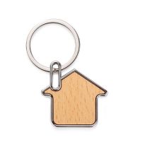 Drewniany brelok DOM z nadrukiem reklamowym - 17855 - Agencja Point