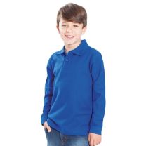 Dziecięca koszulka polo z długim rękawem 210 g z nadrukiem logo - KOSZ-J57 - Agencja Point