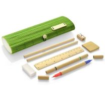 Ekologiczny, bambusowy piórnik reklamowy TITA, przybory szkolne, biurowe z logo- 17620-13 - Agencja Point