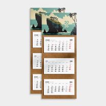 Ekologiczny kalendarz ścienny trójdzielny z logo firmy - KAL-DRUK-10 - Agencja Point