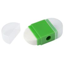 Gumka do mazania/ścierania i temperówka z nadrukiem logo - V9639-10 - Agencja Point