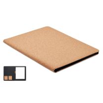 Korkowa teczka z notatnikiem A5, z logo firmy - MO2097-13 - Agencja Point