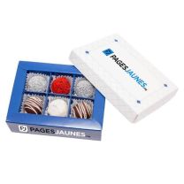 Mała bombonierka z nadrukiem logo - BOM27 - Agencja Point