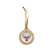 Drewniana ozdoba choinkowa Spherex 3D z nadrukiem logo - AP718779 - Agencja Point