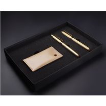 Długopis i brelok z bursztynem - zestaw reklamowy z logo - 2198036 - Agencja Point