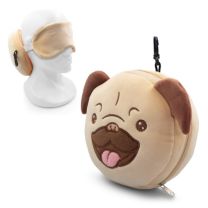 Pluszowa maska na oczy, zagłówek z logo firmy - HE848-20 - Agencja Point