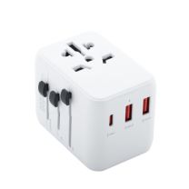 Reklamowy adapter podróżny z logo - 2 porty USB, szybkie ładowanie - AP864047-01 - Agencja Point