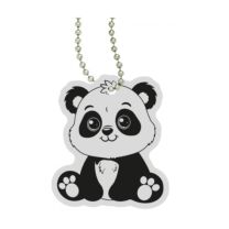 Reklamowy brelok odblaskowy - panda z logo - ODBL-0492 - Agencja Point