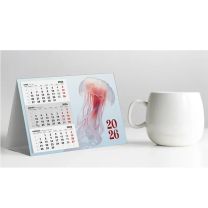 Reklamowy kalendarz biurkowy piramidka, klejony, miesięczny - KAL-PIR-03 - Agencja Point