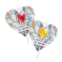 Reklamowy lizak z etykietą, serce z logo - Agencja Point - LIZ-0452A