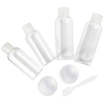 Reklamowy zestaw podróżny: butelki, pojemniki, łopatka z logo - V8976-00 - Agencja Point