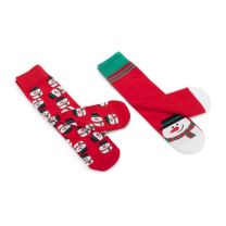 Reklamowy zestaw skarpet FELIZ z Mikołajem - 08122-06 - Agencja Point