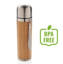 Bambusowy termos termos reklamowy ze stali nierdzewnej (P433.329 ) | Point