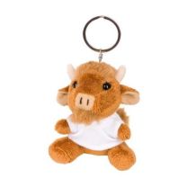 Vincent, pluszowy żubr 8 cm, brelok reklamowy z logo - HE754-16 - Agencja Point