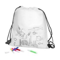 Worek, plecak do kolorowania z logo, kredki świecowe - V7871-02 - Agencja Point