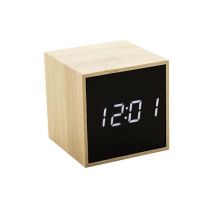 Bambusowy zegar reklamowy z alarmem i termometrem, z logo - AP810461 - Agencja Point