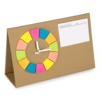 Biurkowy zegar z karteczkami, z logo firmy - 03091 - Agencja Point