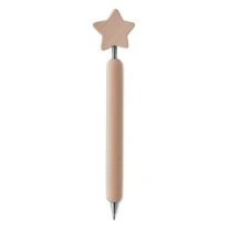 Długopis drewniany z gwiazdą - ASTERI, z nadrukiem logo - CX1464-40 - Agencja Point