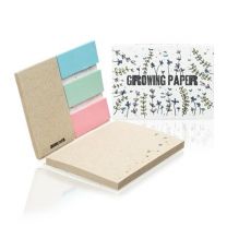 Ekologiczny, reklamowy notes samoprzylepny z papieru z nasionami z logo - MO6235-06 - Agencja Point
