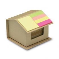 Kartonowy domek, karteczki samoprzylepne i zwykłe z nadrukiem logo - MO7304-13 - Agencja Point