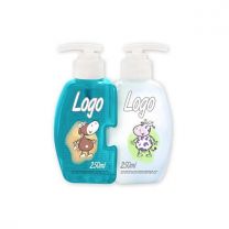 Kolorowe mydło i balsam w łączonej butelce z nadrukiem logo - M_B_002 - Agencja Point