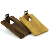 Drewniana pamięć USB karta - V0334 - Agencja Point
