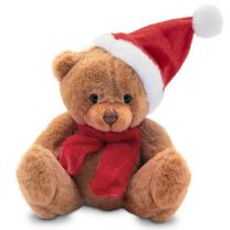 Reklamowy miś świąteczny Nathan Honey, Brown 12 cm, z logo - HE262-56 - Agencja Point