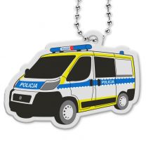 Zawieszka odblaskowa policja z logo - Agencja Point