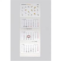 Reklamowy kalendarz ścienny, trójdzielny z magnetycznym okienkiem i kaszerowaną główką - KAL-UL-02 - Agencja Point