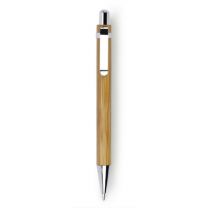 Bambusowy długopis z metalowymi elementami