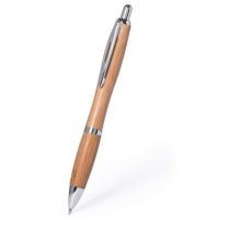 Bambusowy długopis, touch pen ze srebrnymi elementami