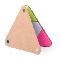 Zestaw do notatek "trójkąt", karteczki samoprzylepne z nadrukiem logo - V2975 - Agencja Point