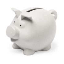 Bambusowa skarbonka świnka z nadrukiem logo - V7395-00 - Agencja Point