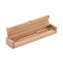Bambusowy długopis w etui z logo firmy - MO9912-40 - Agencja Point