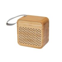 Bambusowy, podświetlany głośnik Bluetoth z nadrukiem logo - 12415171 - Agencja Point