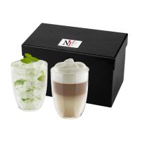 Boda, 2-częściowy zestaw szklanek z podwójnymi ściankami, z nadrukiem logo - 11265000 - Agencja Point