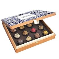 Bombonierka drewniana - 16 trufli - Agencja Point