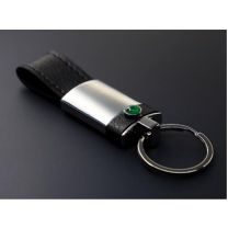 Brelok reklamowy skórzany z Ametystem, z logo - 1296095 - Agencja Point